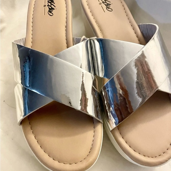 Women’s Mossimo Miriam Silver Platform Wedge Sandals US Size 8 New In Box - Picture 5 of 12
